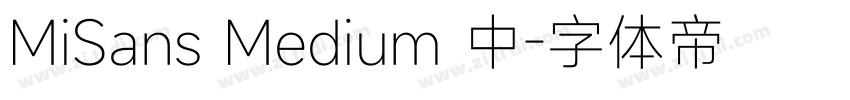 MiSans Medium 中字体转换